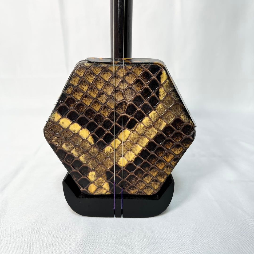 黒檀 二胡 本革 蛇革 中国 民族楽器