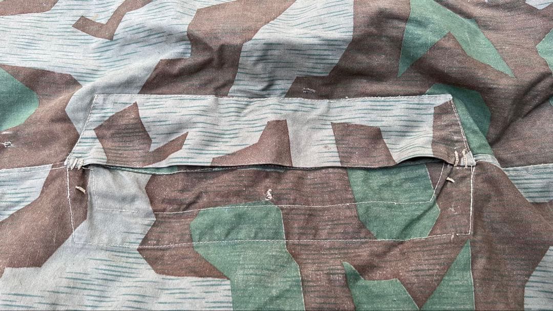 実物　ドイツ国防軍　ナチ◯ドイツ　軍幕　1945年製　スプリンターカモ