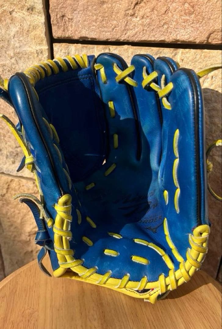Mizuno ミズノ 投手用グローブ 軟式グローブ 青