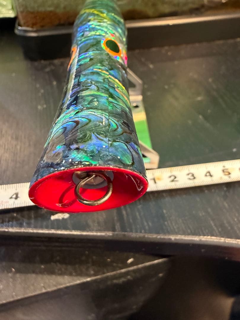 トランペットポッパー 未使用 アワビ貼り 赤カップ