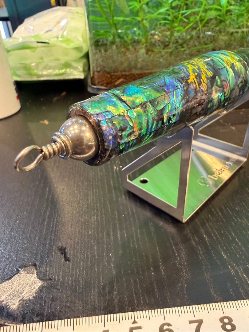 トランペットポッパー 未使用 アワビ貼り 赤カップ