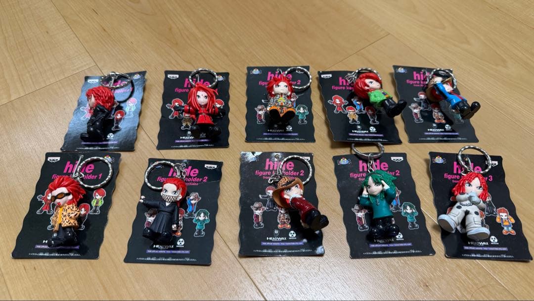 hideキーホルダー 10個セット　ギターキーホルダー2種プレゼント