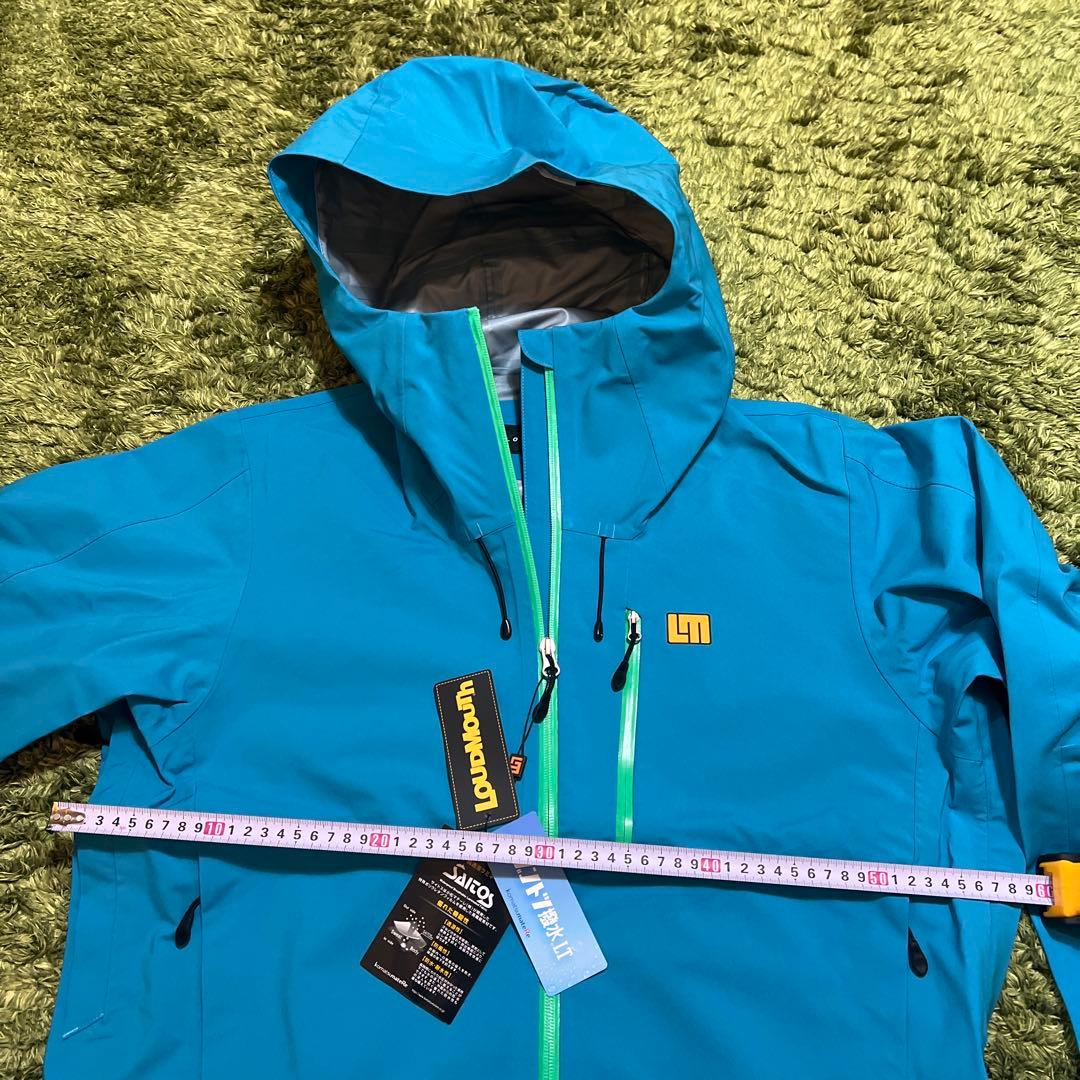 新品Ｍサイズ　高機能ラウドマウスゴルフメンズダントツ撥水レインウェア　ブルー