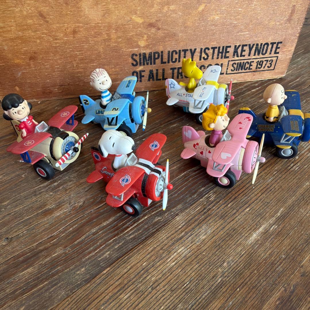 スヌーピー　チョロQ 飛行機　6個セット