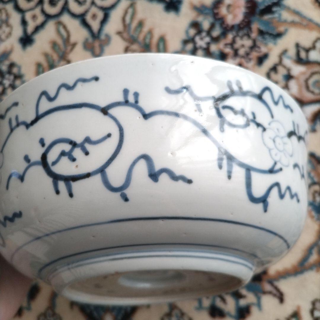 古伊万里 江戸期 竹虎 鉢 骨董 アンティーク