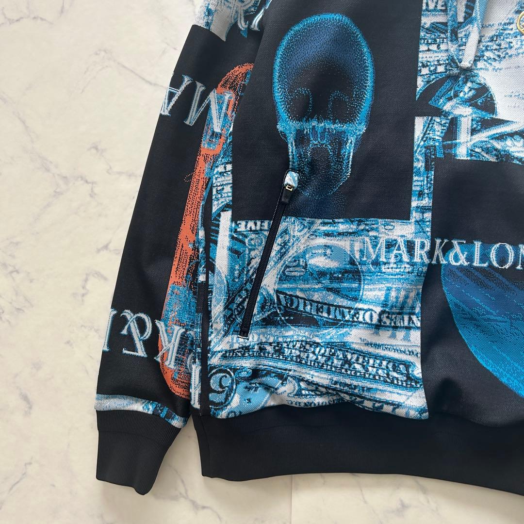 完売品 マークアンドロナ 2021年 パーカー ブルゾン 総柄 プルオーバー