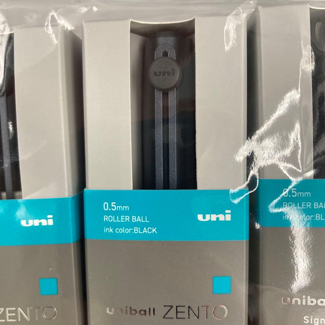 ◯uniball ZENTO Signature model ブラック 3本