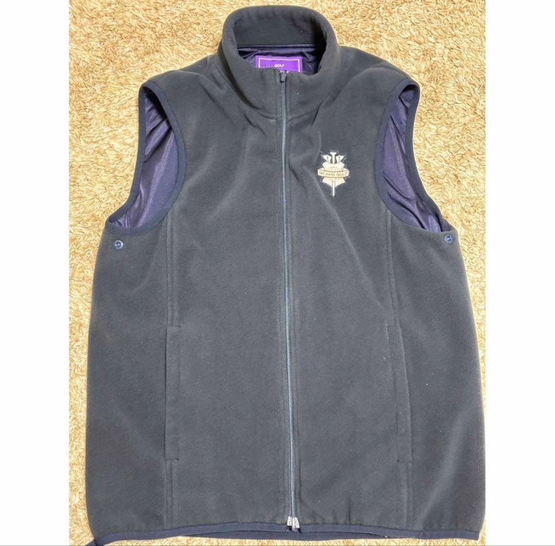 BEAMS GOLF メンズ ゴルフ ブルゾン ベスト S ネイビー