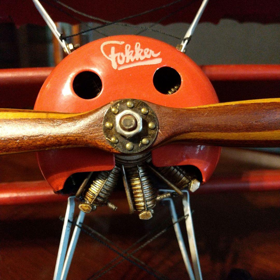 三重翼模型飛行機 ドイツ戦闘機フォッカDr1 レッドバロン 大型 翼47センチ