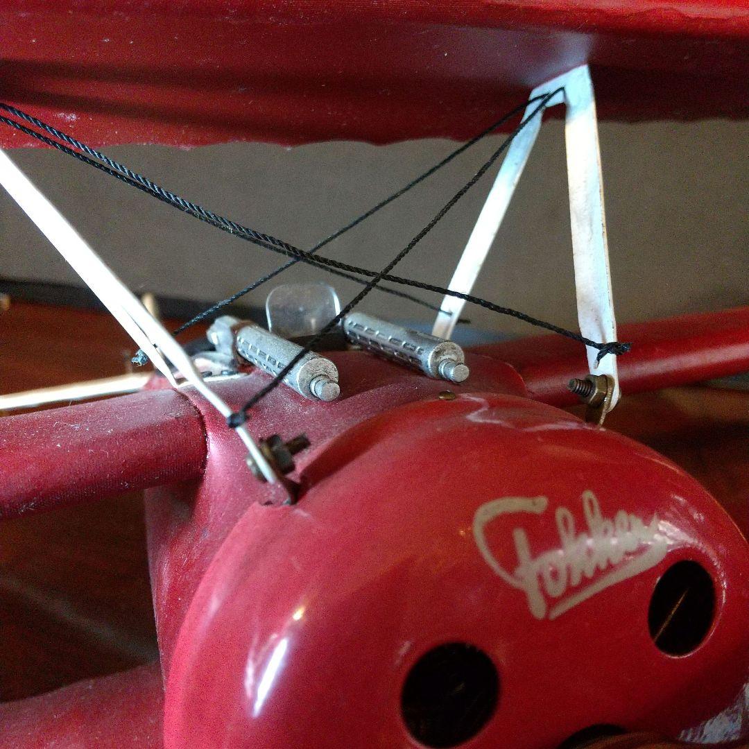 三重翼模型飛行機 ドイツ戦闘機フォッカDr1 レッドバロン 大型 翼47センチ