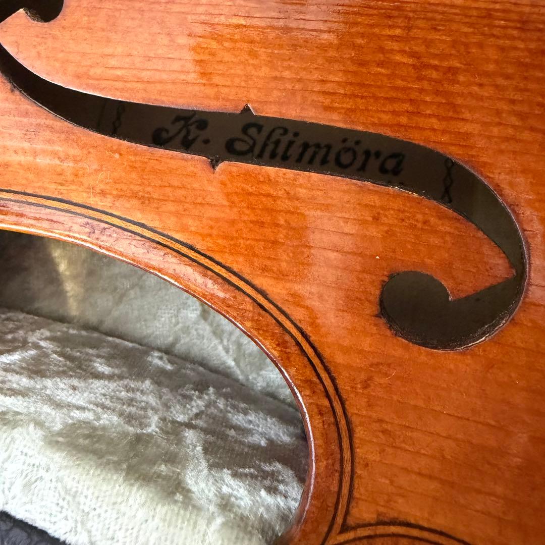 【極美品】K. SHIMORA NO.80 4/4 バイオリン ドイツ製 新品弓