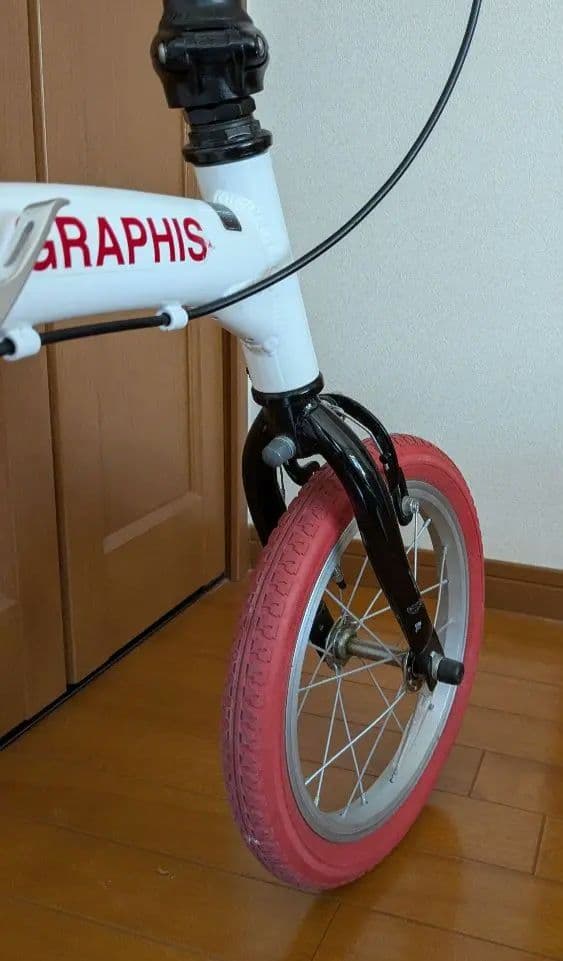 GRAPHIS 折り畳み自転車 ホワイト/レッド