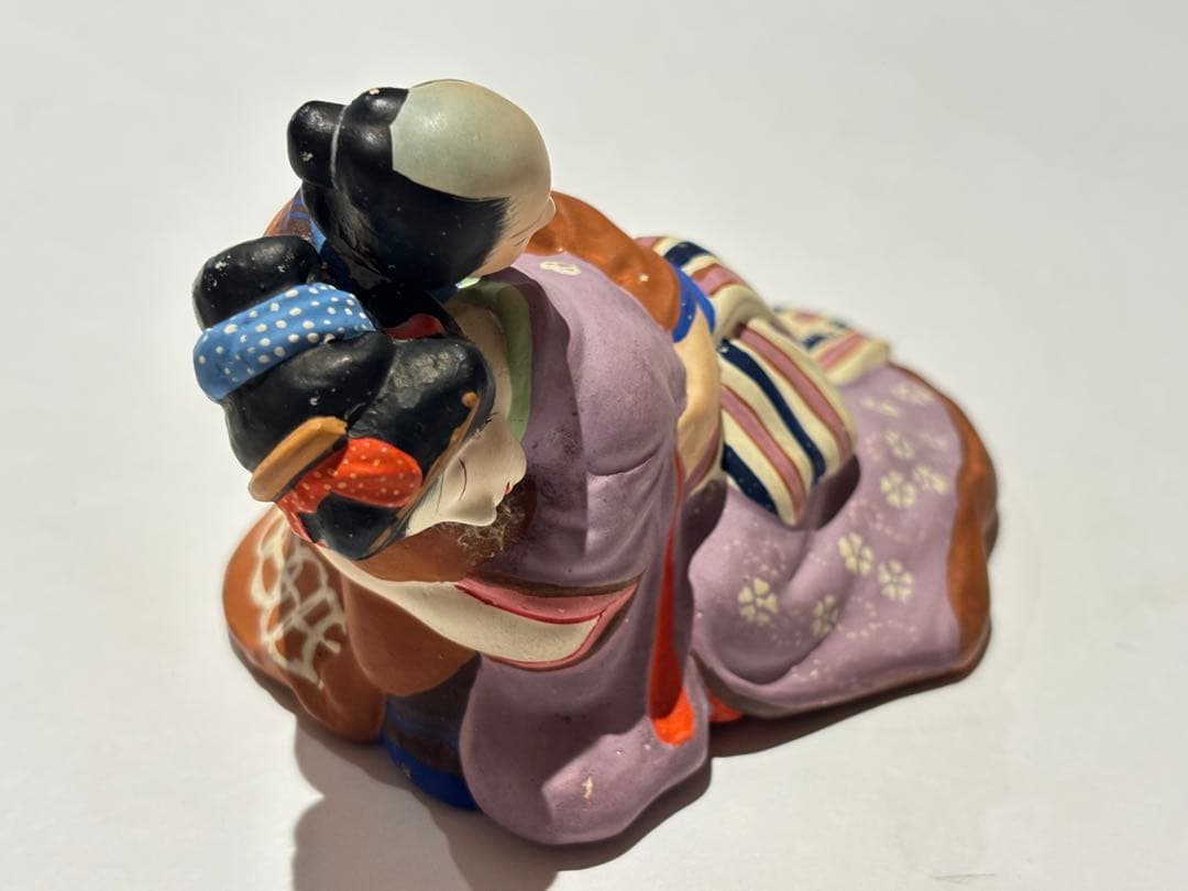 春画人形 裏絵 日本人形 枕絵 陶器 1点