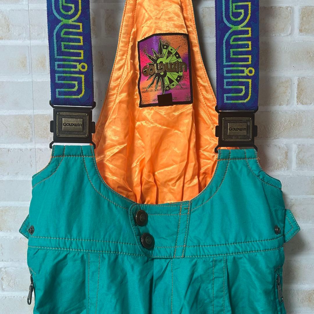 【ゴールドウィン】フリーサイズ(O)スキーウェアパンツ　レトロサスペンダーパンツ