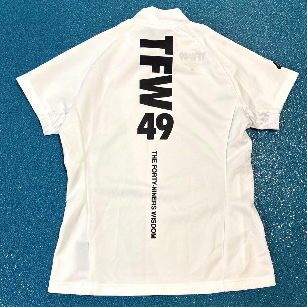 【23年/極美品/レディースM】TFW49　モックネック　ストレッチ　ホワイト