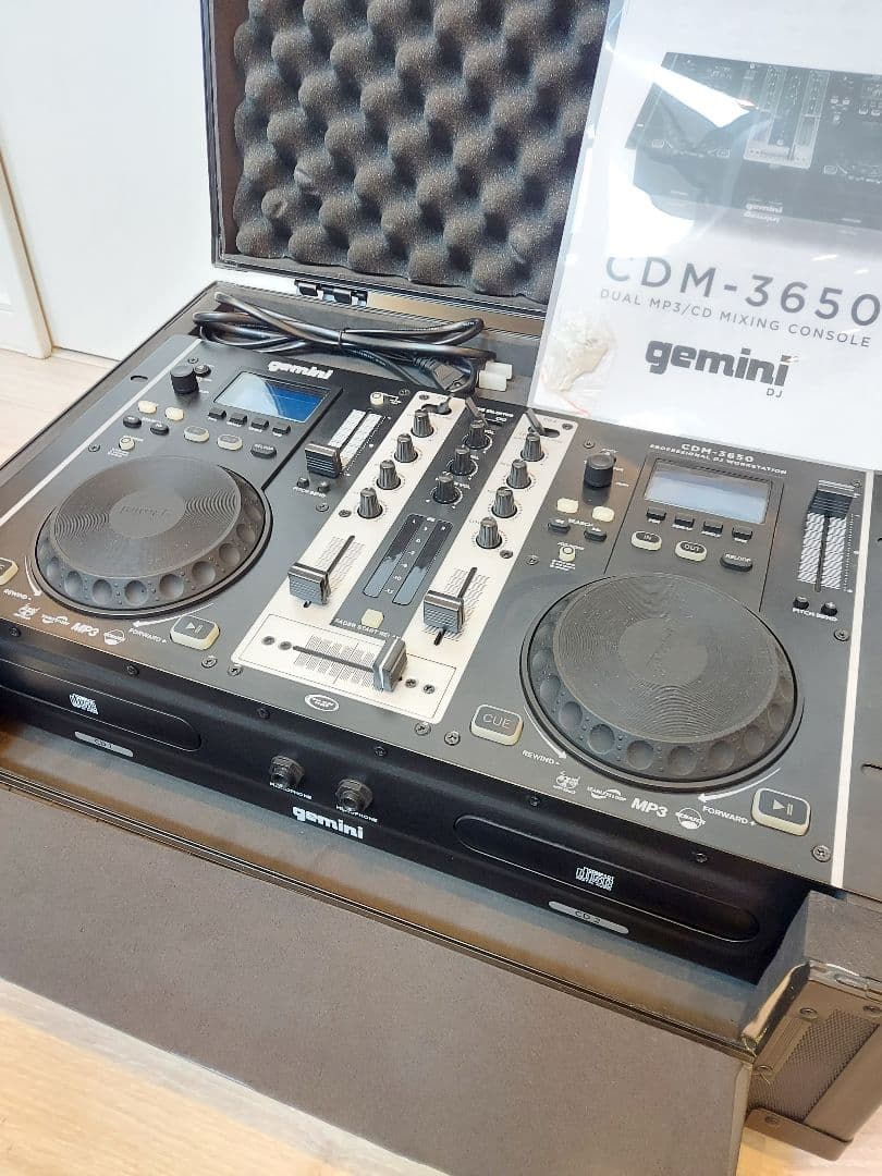 GEMINI/ジェミナイ CDM-3650 MP3/CD ミキシング・コンソール