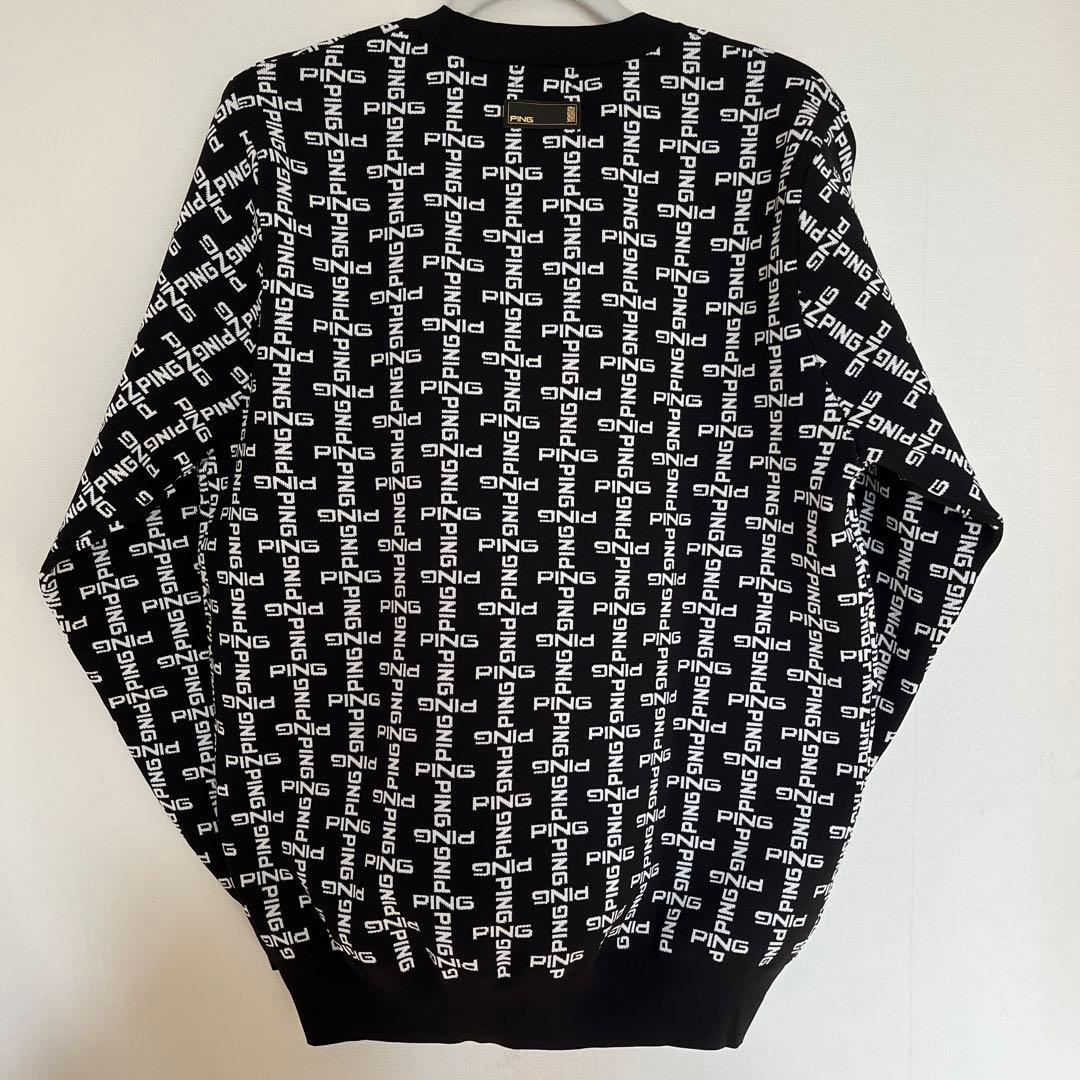 値下げ！PING ロゴセーター ブラック/ホワイト