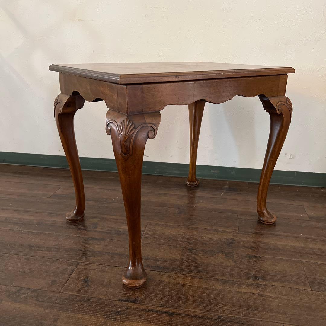 k978r114 英国アンティーク家具 木製サイドテーブル 猫脚 ミニテーブル