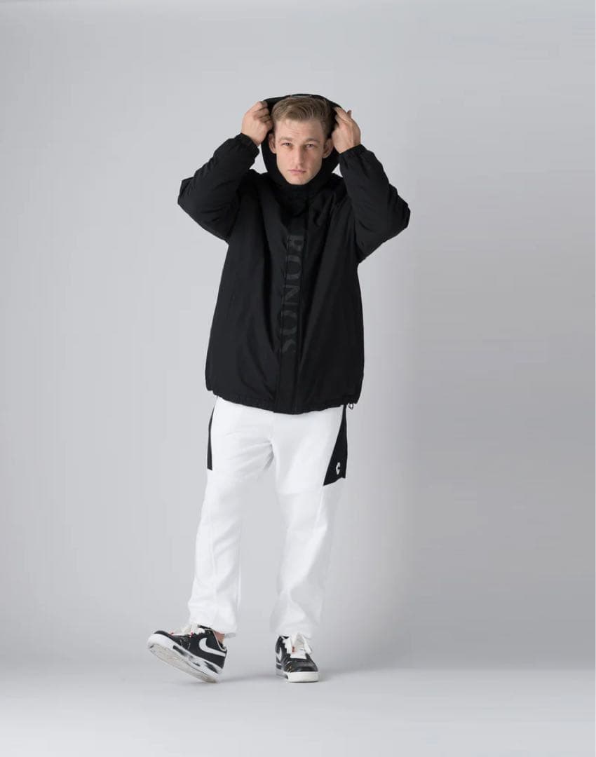 CRONOS Padded hooded jacket【BLACK】