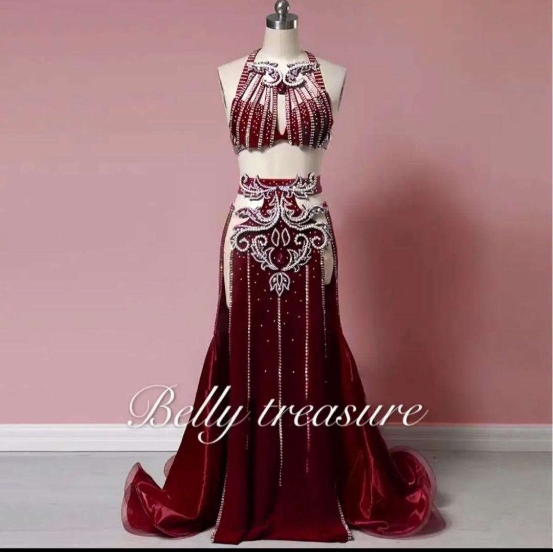 ベリーダンス☆衣装　ワインレッド