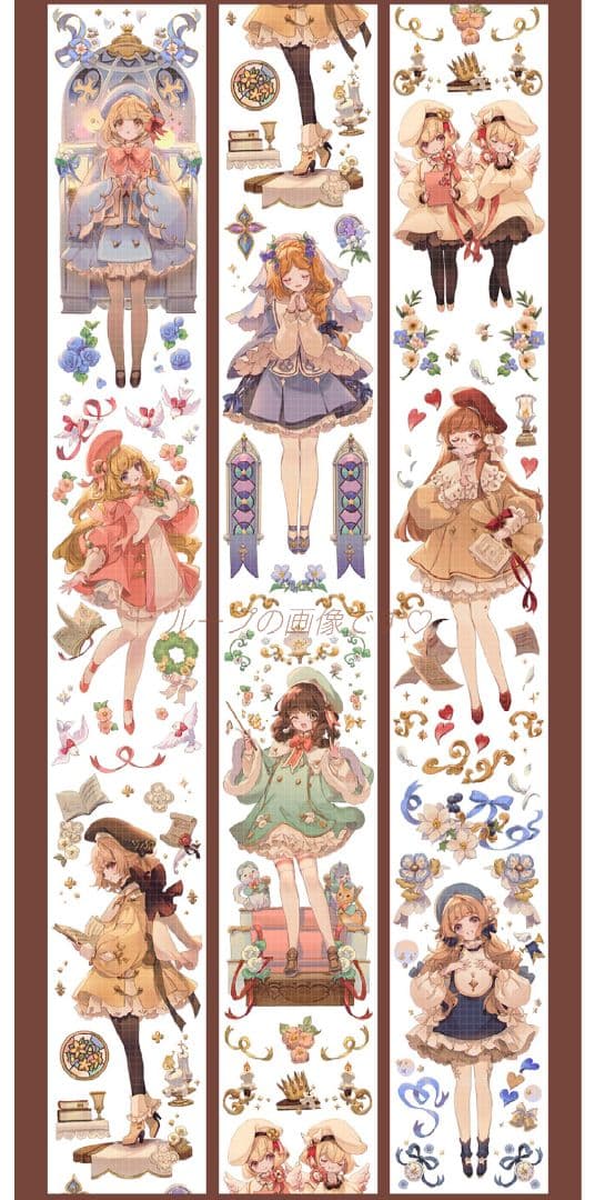 のこり２✩J625＃神圣颂歌(水晶)Shine切り売り海外人物マステ女の子