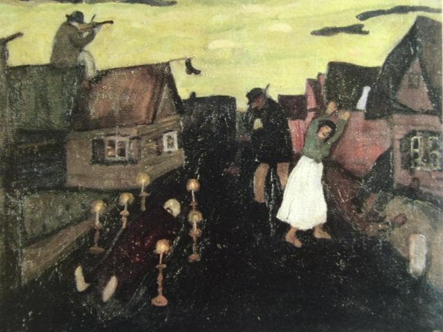 シャガール、『死者』、希少な画集より、新品高級額・額装付