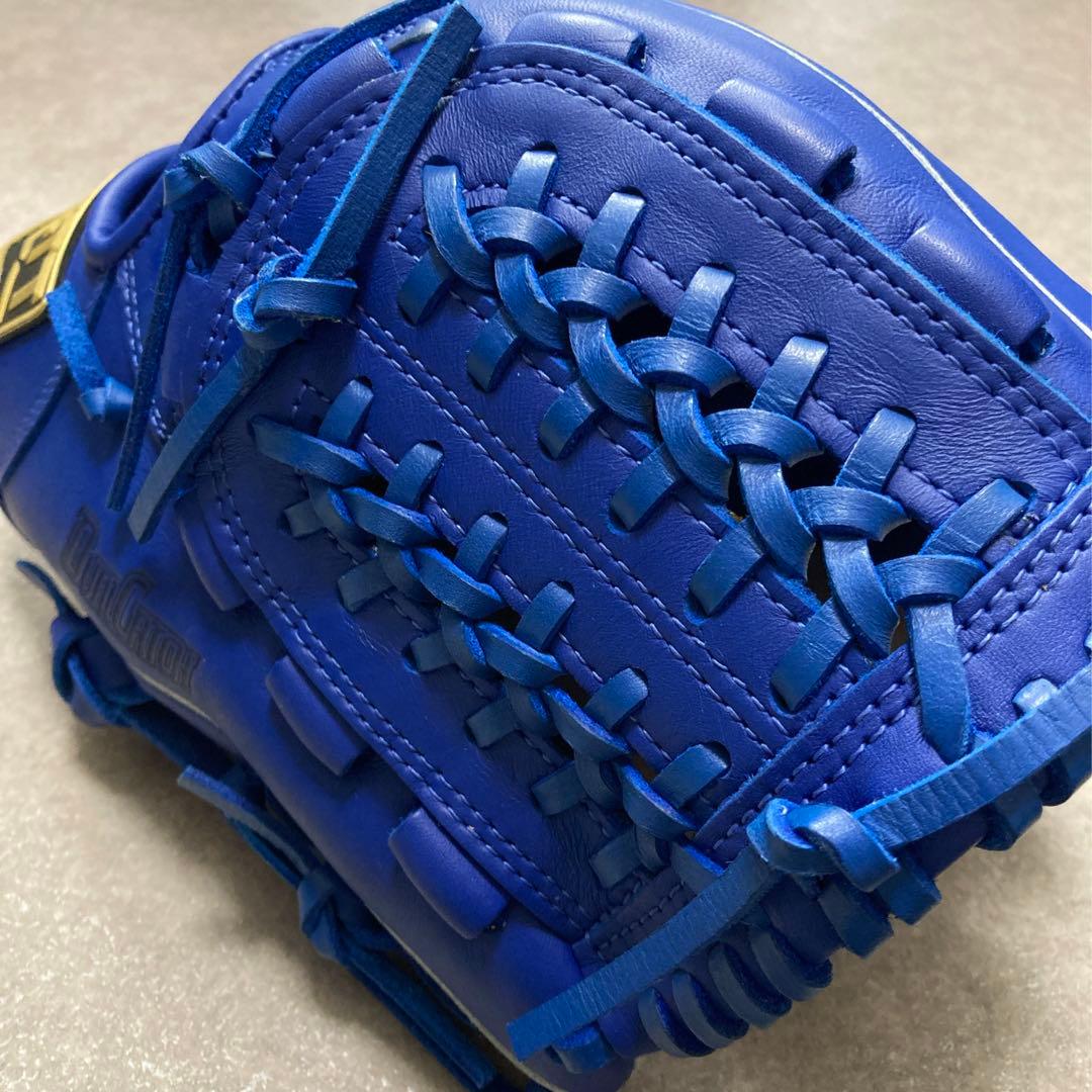 ゼット 一般 大人用 軟式 内野 野球 グローブ グラブ ほぼ未使用品 人気の青