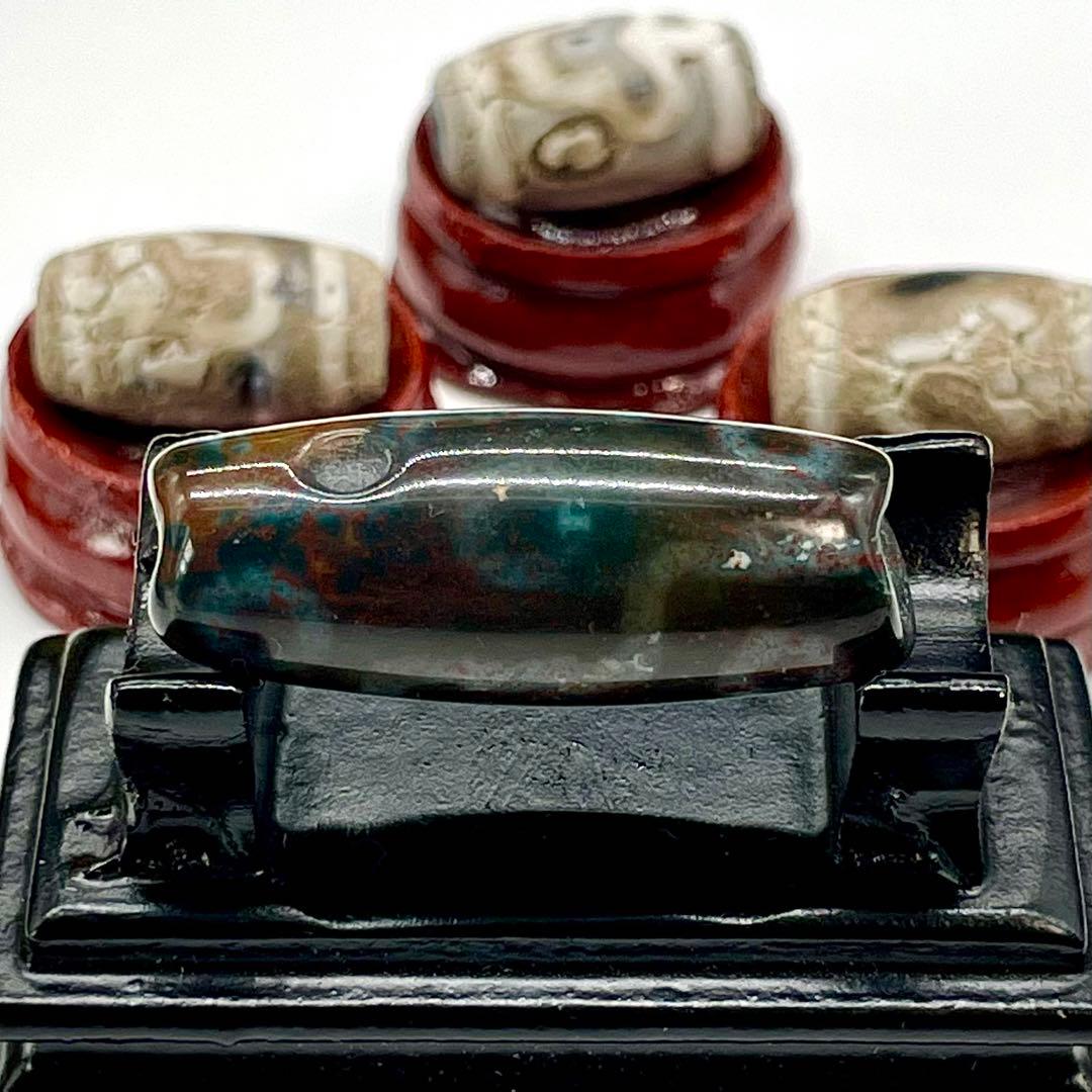 専用 九眼天珠 s744 本物 古代チベット護符 天眼石 老天珠 ジービーズ