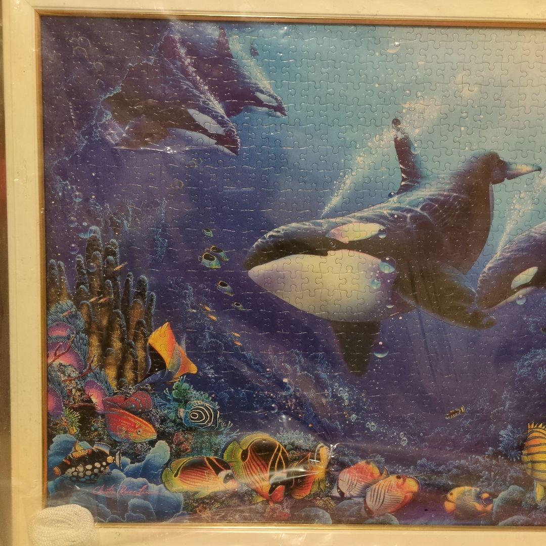 シャチと海の生物のジグソーパズル