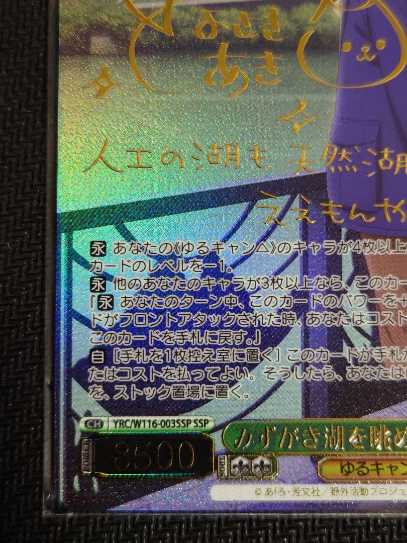 みずがき湖を眺めて あおい SSP 箔押しサイン　ヴァイス W116-003