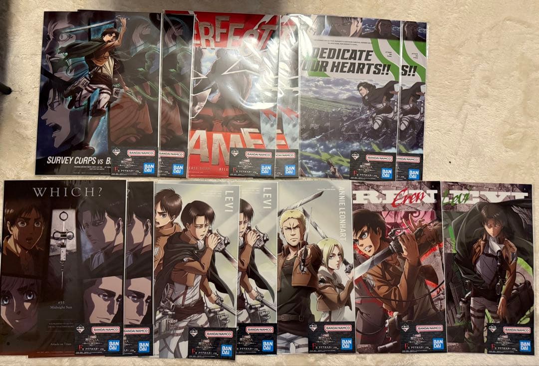 進撃の巨人　一番くじ　獣の巨人は俺が仕留める　B賞リヴァイ　2体その他おまけ