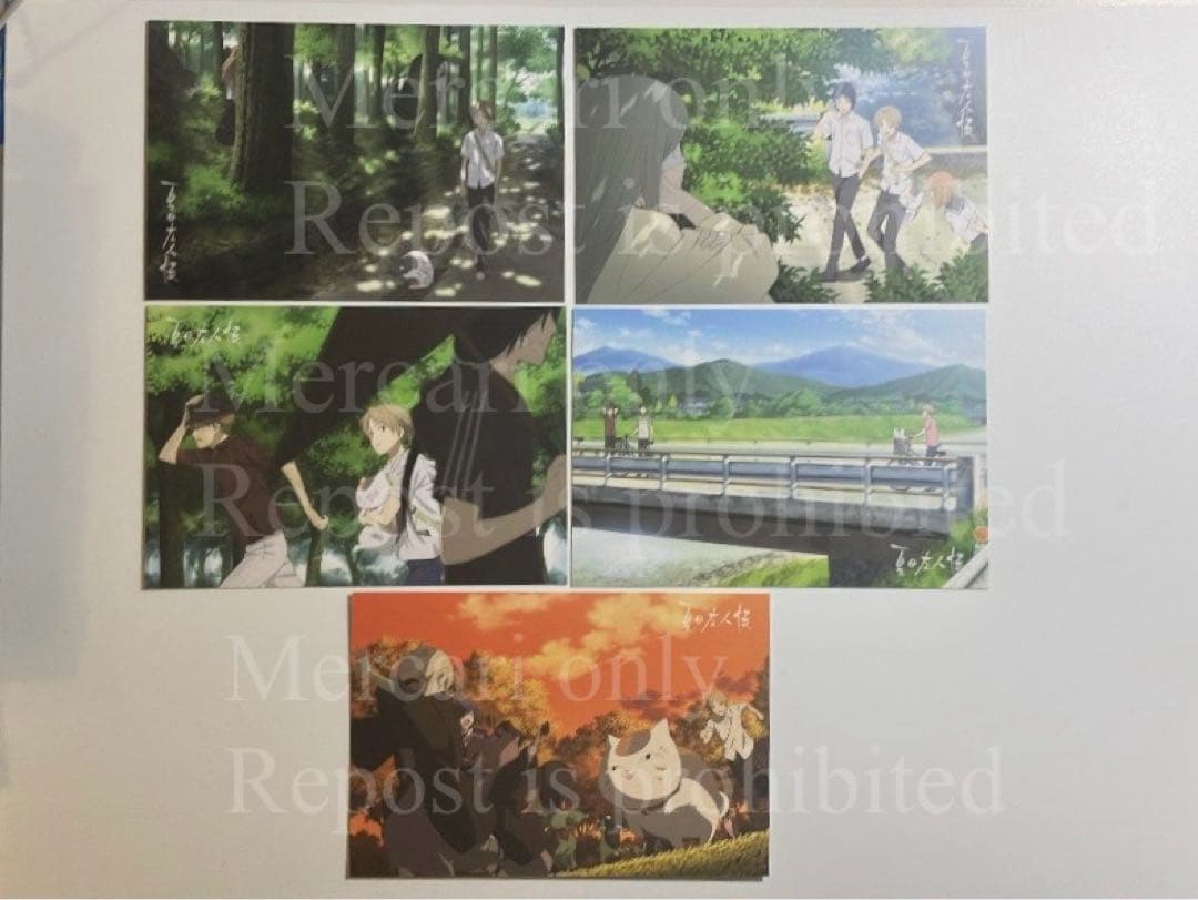 夏目友人帳 参 肆 伍 陸 ジャケットイラストポストカード20枚 特典 計24点