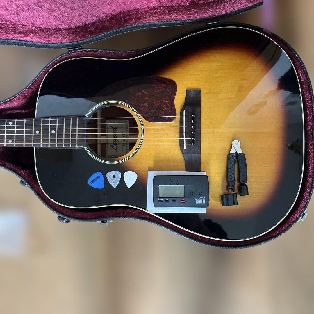 Legend アコースティックギター サンバースト ハードケース付き