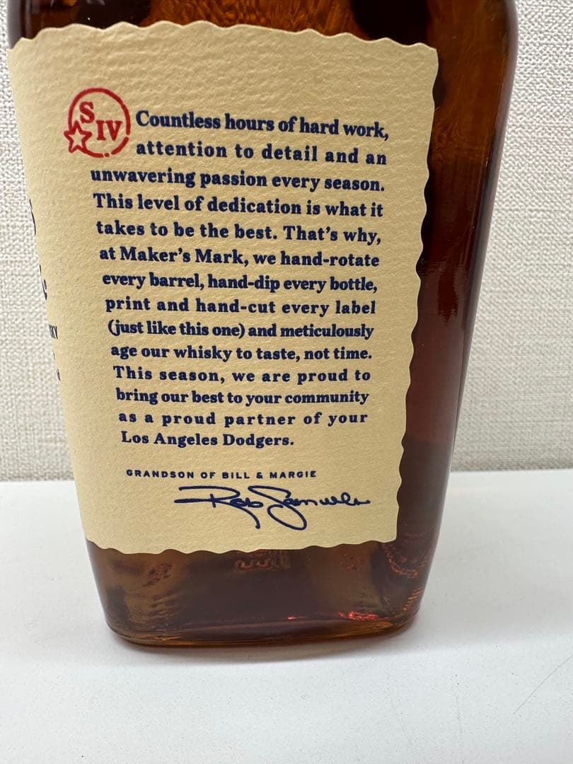 Maker's Mark ドジャース限定エディション750mlウイスキー