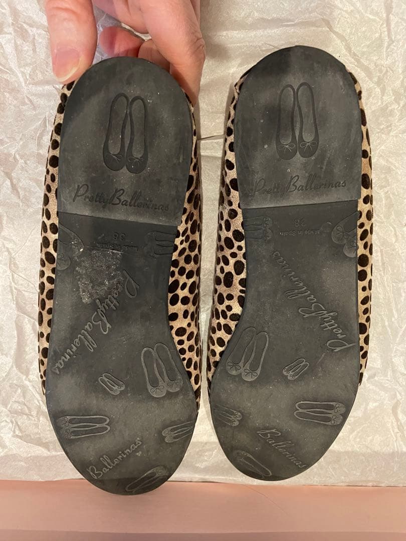 【値下】レディース　ヒョウ柄フラットシューズ　38サイズ