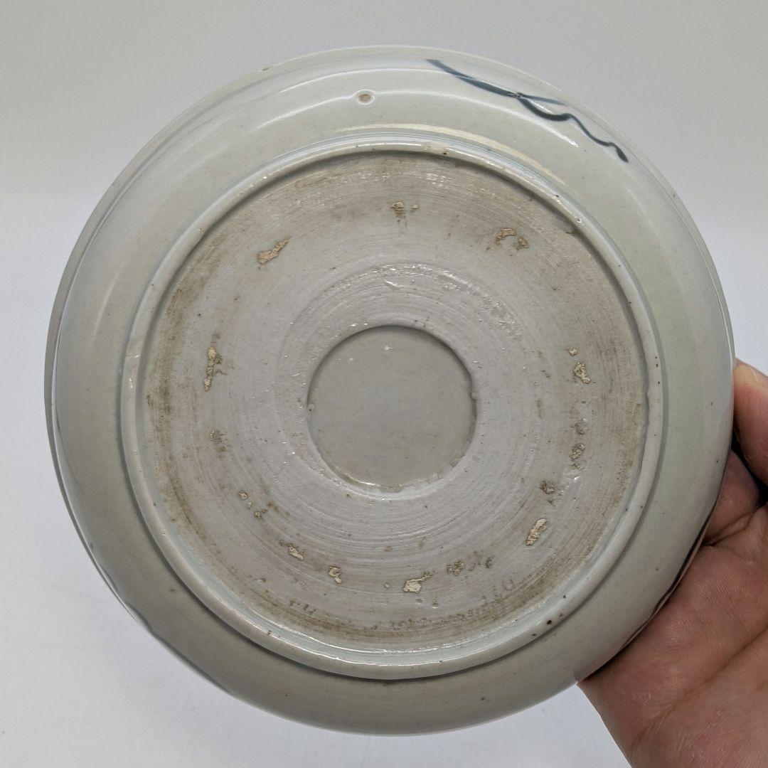 江戸末期 古伊万里 くらわんか皿 染付山水図 食器 有田焼 伊万里焼 中鉢 小鉢