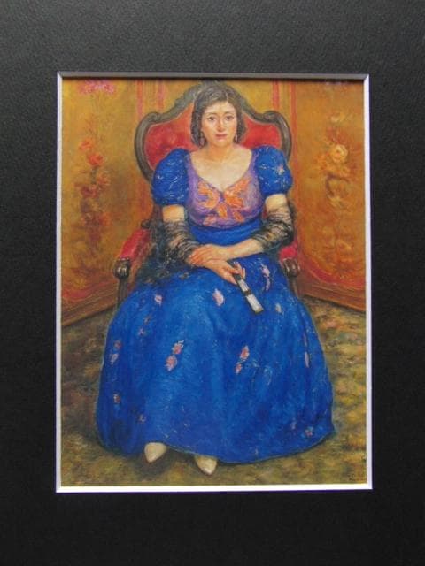 斎藤秀夫、【華】、希少な画集画、新品高級額・額装付、状態良好