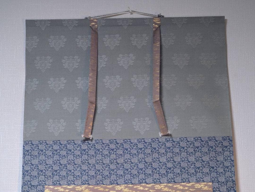 【真作】掛軸　旅路の母子　柔和な筆致の日本画　情緒あふれる人物画　R81