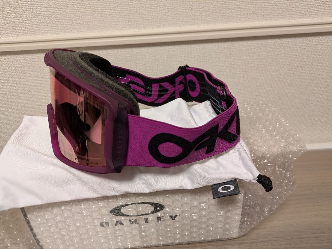美品3時間使用オークリーゴーグルラインマイナー XLプリズムハイピンクメガネ対応