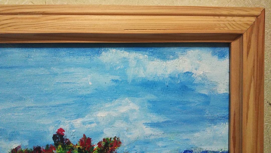 油絵 風景画 ✡️ 兵庫県砥峰高原【P30】【10月】