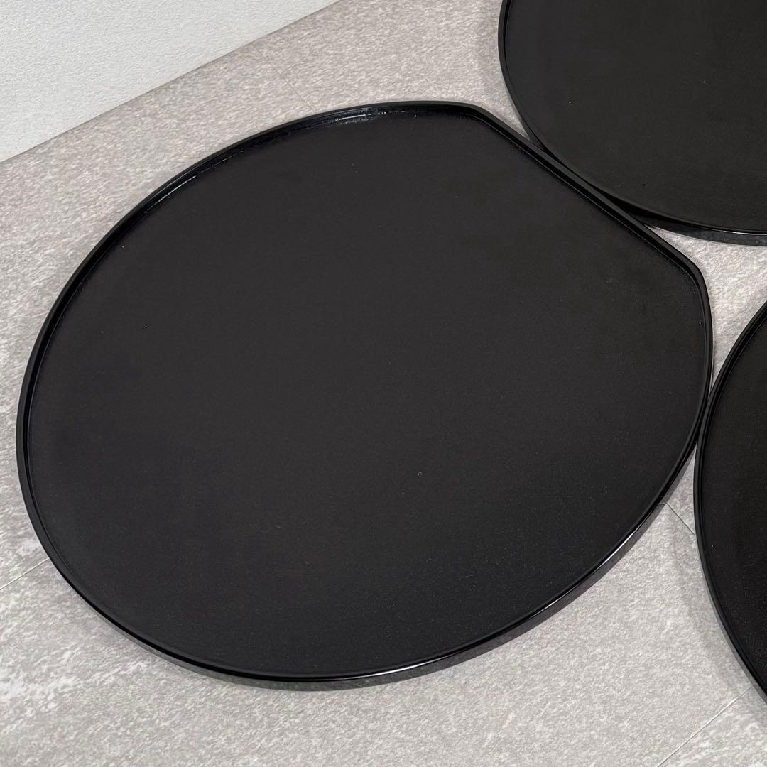 輪島屋本店謹製 輪島塗 卓上膳 五客 天然木 本漆 地の粉下地 半月膳