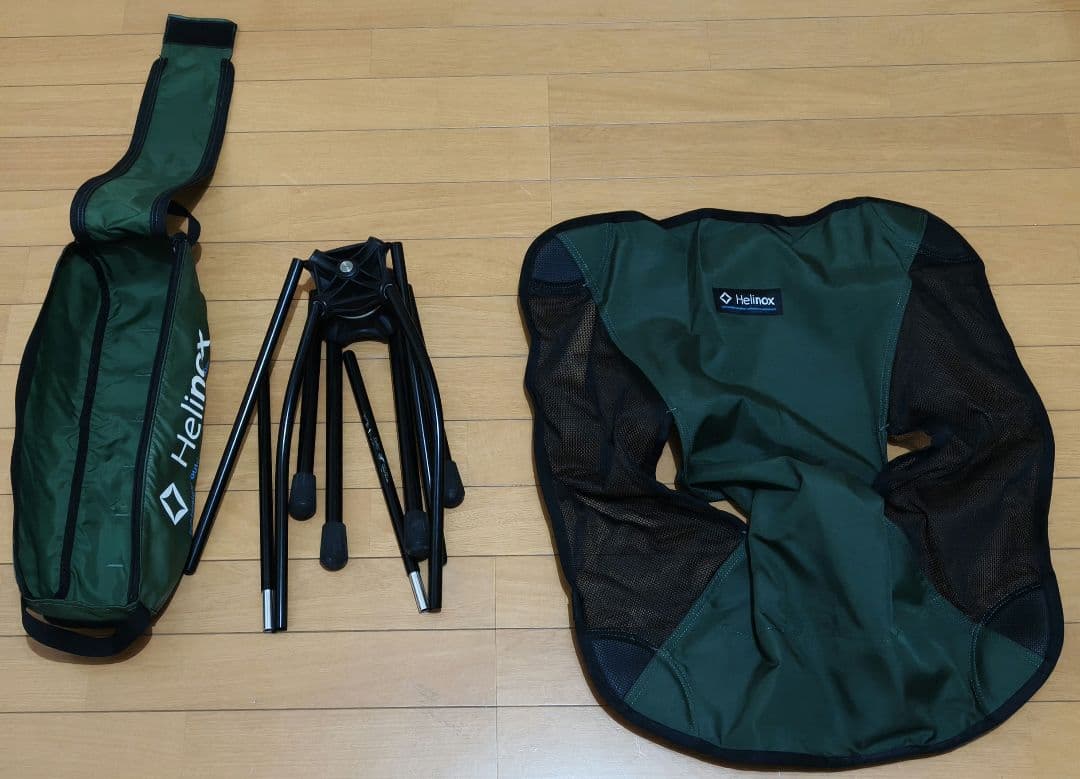 Helinox スウィベルチェア 軽量 収納バッグ付き グリーン