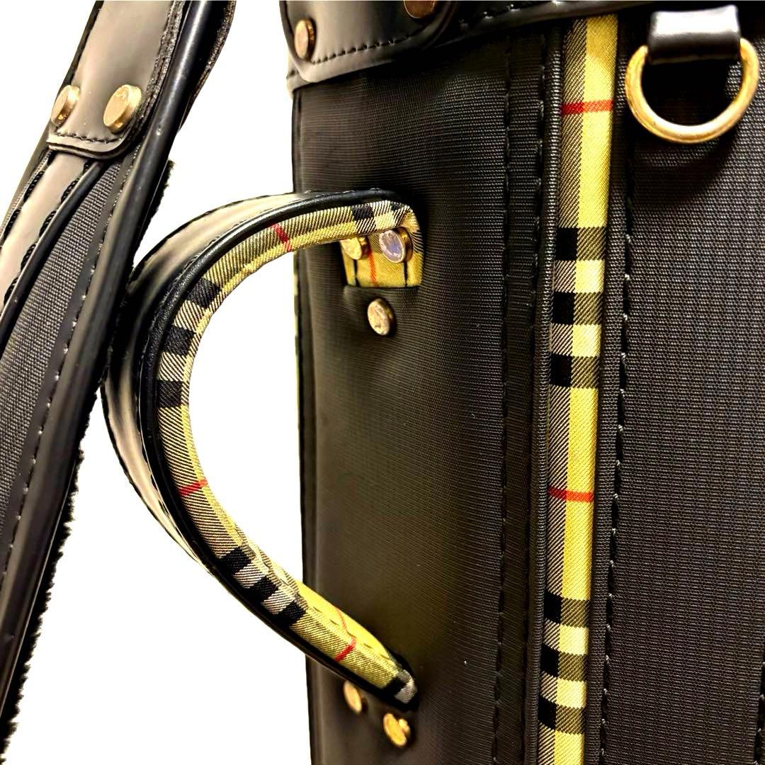 美品　BURBERRY ゴルフバッグ キャディバッグ　ノバチェック　ブラック