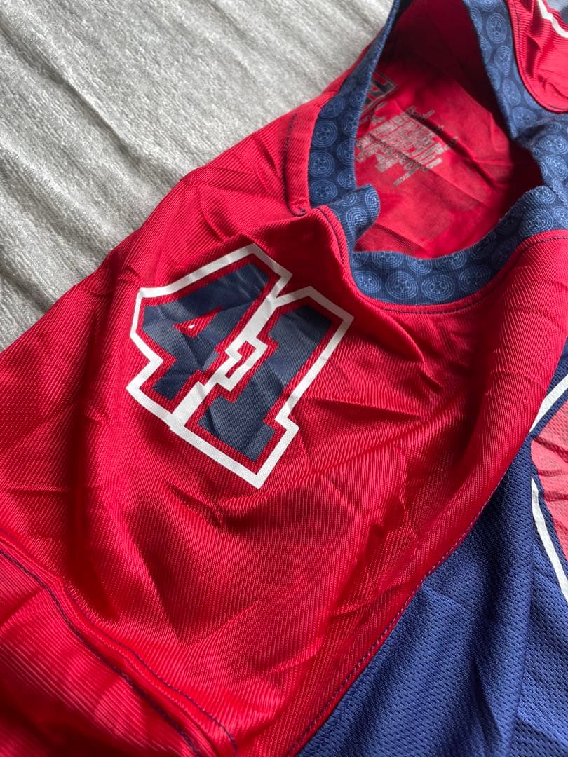 marvel キャプテンアメリカ　ユニフォーム・ゲームシャツ・アメフトシャツXL