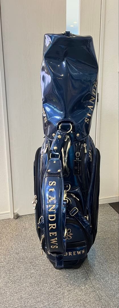 カ*ン様 St Andrews セントアンドリュース　ゴルフバッグ ネイビー×ゴ