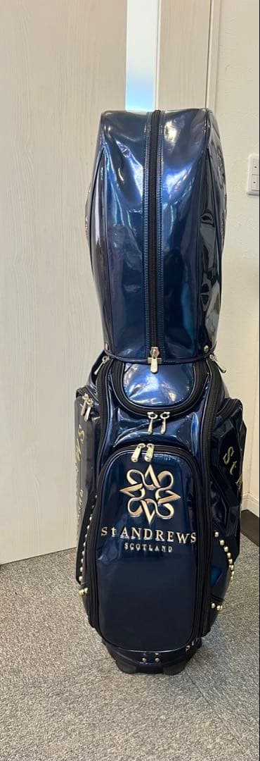 カ*ン様 St Andrews セントアンドリュース　ゴルフバッグ ネイビー×ゴ