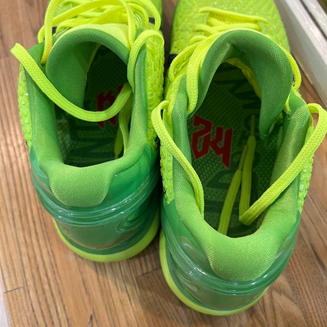 美品　ナイキ コービー6 グリンチ　28.5cm 箱無し　赤の紐あり