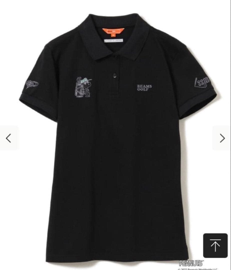 BEAMS GOLF ブラックポロシャツ　スヌーピー