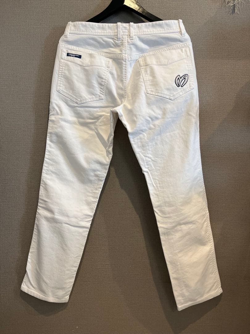 マスターバニー コットンストレッチパンツ ホワイト 生地感しっかり サイズ4