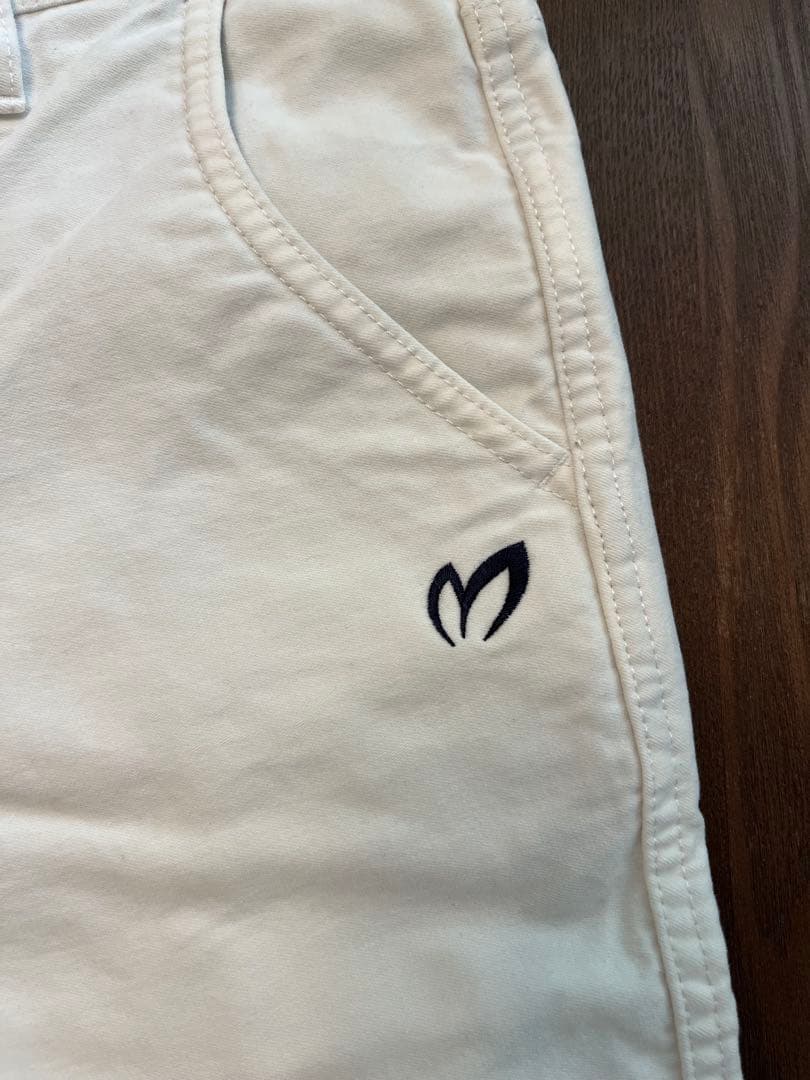 マスターバニー コットンストレッチパンツ ホワイト 生地感しっかり サイズ4